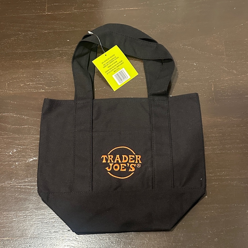 Trader Joe's Black mini Tote Bag